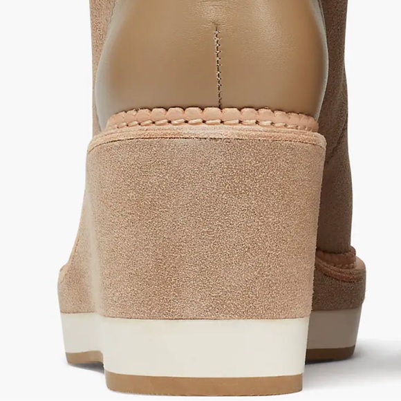 ♠️kate spade Willow Suede Wedge Booties, Rustic Brown NIB - Picture 8 of 16